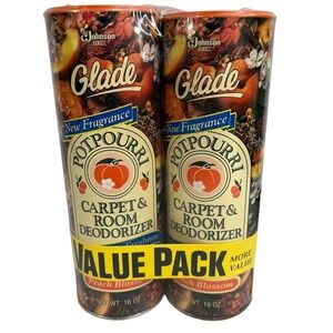 Vtg Glade Peach Blossom Potpourri Carpet Room Deodorizer Value Pack Of 2 READ